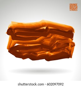 Brush stroke and texture. Grunge vector abstract hand - painted element. Underline and border.