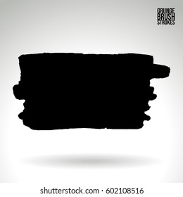 Brush stroke and texture. Grunge vector abstract hand - painted element. Underline and border.