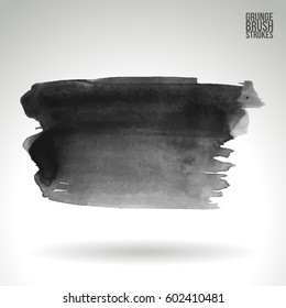 Brush stroke and texture. Grunge vector abstract hand - painted element. Underline and border.