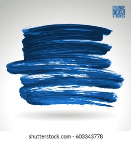Brush stroke and texture. Grunge vector abstract hand - painted element. Underline and border.