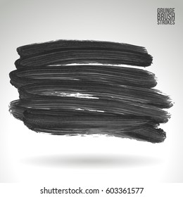Brush stroke and texture. Grunge vector abstract hand - painted element. Underline and border.