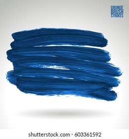 Brush stroke and texture. Grunge vector abstract hand - painted element. Underline and border.