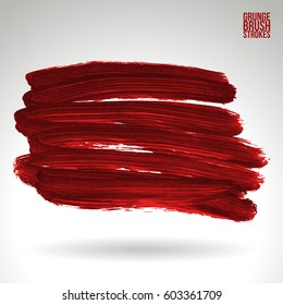 Brush stroke and texture. Grunge vector abstract hand - painted element. Underline and border.