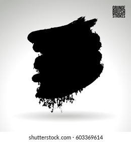 Brush stroke and texture. Grunge vector abstract hand - painted element. Underline and border.