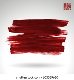 Brush stroke and texture. Grunge vector abstract hand - painted element. Underline and border.