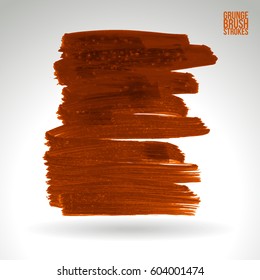 Brush stroke and texture. Grunge vector abstract hand - painted element. Underline and border.