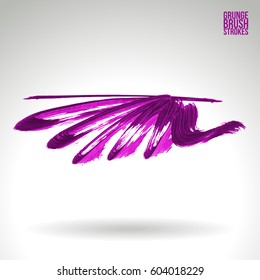 Brush stroke and texture. Grunge vector abstract hand - painted element. Underline and border.