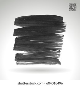 Brush stroke and texture. Grunge vector abstract hand - painted element. Underline and border.