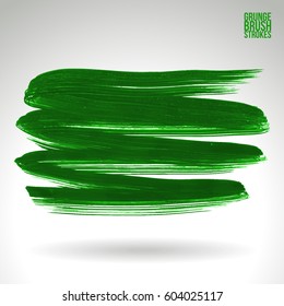 Brush stroke and texture. Grunge vector abstract hand - painted element. Underline and border.