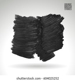 Brush stroke and texture. Grunge vector abstract hand - painted element. Underline and border.