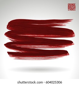 Brush stroke and texture. Grunge vector abstract hand - painted element. Underline and border.