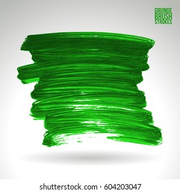 Brush stroke and texture. Grunge vector abstract hand - painted element. Underline and border.