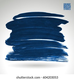 Brush stroke and texture. Grunge vector abstract hand - painted element. Underline and border.