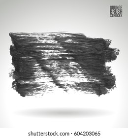 Brush stroke and texture. Grunge vector abstract hand - painted element. Underline and border.