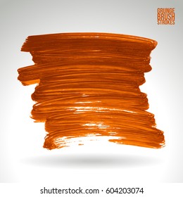 Brush stroke and texture. Grunge vector abstract hand - painted element. Underline and border.