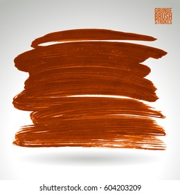 Brush stroke and texture. Grunge vector abstract hand - painted element. Underline and border.
