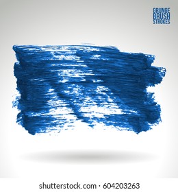 Brush stroke and texture. Grunge vector abstract hand - painted element. Underline and border.