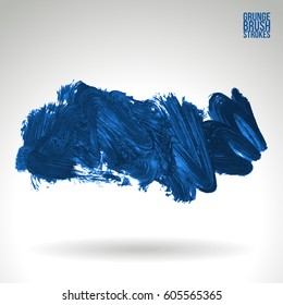 Brush stroke and texture. Grunge vector abstract hand - painted element. Underline and border.