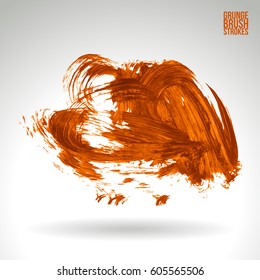 Brush stroke and texture. Grunge vector abstract hand - painted element. Underline and border.