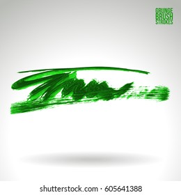 Brush stroke and texture. Grunge vector abstract hand - painted element. Underline and border.