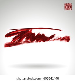 Brush stroke and texture. Grunge vector abstract hand - painted element. Underline and border.