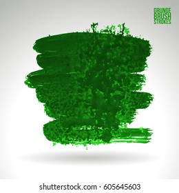 Brush stroke and texture. Grunge vector abstract hand - painted element. Underline and border.