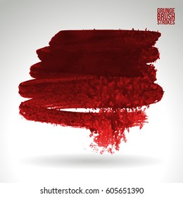 Brush stroke and texture. Grunge vector abstract hand - painted element. Underline and border.