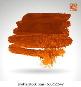 Brush stroke and texture. Grunge vector abstract hand - painted element. Underline and border.