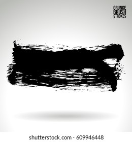 Brush stroke and texture. Grunge vector abstract hand - painted element. Underline and border.