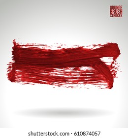 Brush stroke and texture. Grunge vector abstract hand - painted element. Underline and border.