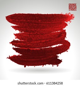 Brush stroke and texture. Grunge vector abstract hand - painted element. Underline and border.