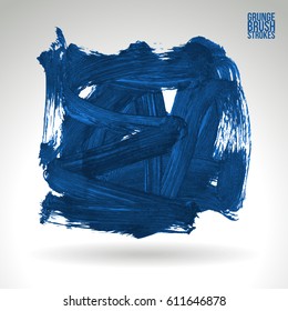 Brush stroke and texture. Grunge vector abstract hand - painted element. Underline and border.