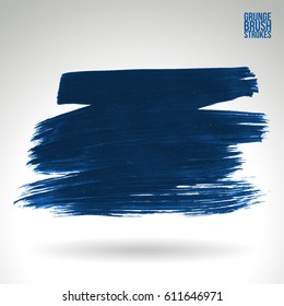 Brush stroke and texture. Grunge vector abstract hand - painted element. Underline and border.