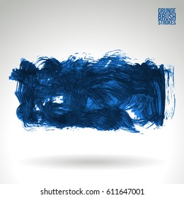 Brush stroke and texture. Grunge vector abstract hand - painted element. Underline and border.