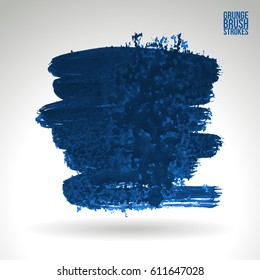 Brush stroke and texture. Grunge vector abstract hand - painted element. Underline and border.