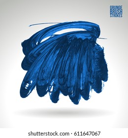Brush stroke and texture. Grunge vector abstract hand - painted element. Underline and border.