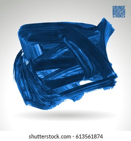 Brush stroke and texture. Grunge vector abstract hand - painted element. Underline and border.
