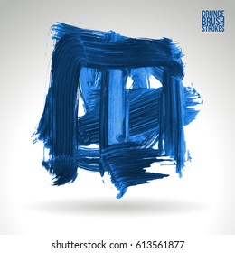 Brush stroke and texture. Grunge vector abstract hand - painted element. Underline and border.