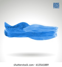 Brush stroke and texture. Grunge vector abstract hand - painted element. Underline and border.