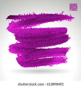 Brush stroke and texture. Grunge vector abstract hand - painted element. Underline and border.