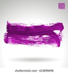 Brush stroke and texture. Grunge vector abstract hand - painted element. Underline and border.