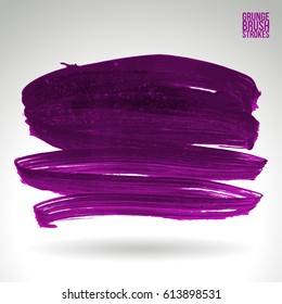 Brush stroke and texture. Grunge vector abstract hand - painted element. Underline and border.