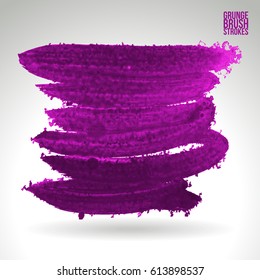 Brush stroke and texture. Grunge vector abstract hand - painted element. Underline and border.