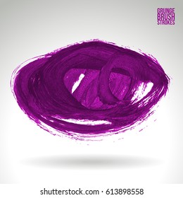 Brush stroke and texture. Grunge vector abstract hand - painted element. Underline and border.