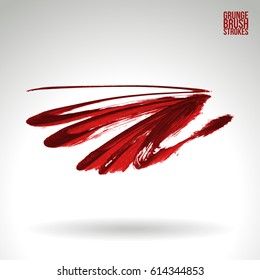 Brush stroke and texture. Grunge vector abstract hand - painted element. Underline and border.