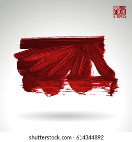 Brush stroke and texture. Grunge vector abstract hand - painted element. Underline and border.