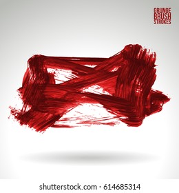 Brush stroke and texture. Grunge vector abstract hand - painted element. Underline and border.