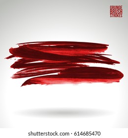 Brush stroke and texture. Grunge vector abstract hand - painted element. Underline and border.