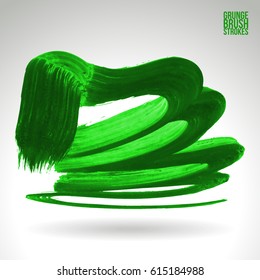 Brush stroke and texture. Grunge vector abstract hand - painted element. Underline and border.