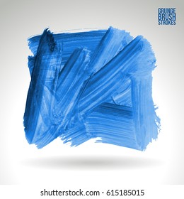 Brush stroke and texture. Grunge vector abstract hand - painted element. Underline and border.